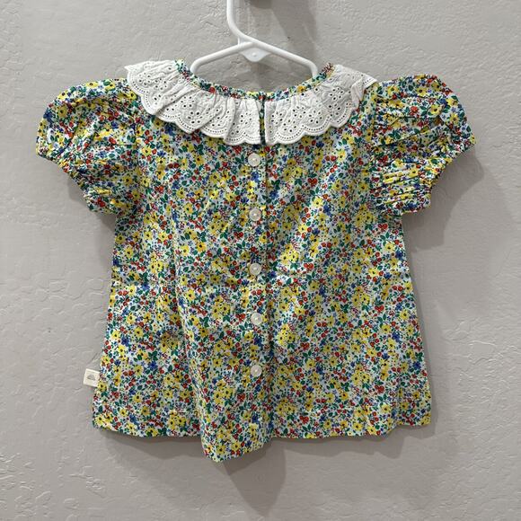 NWT Little Bird by Jools Oliver Ditsy Floral Eyelet Collar Short Sleeve Shirt - Picture 4 of 8